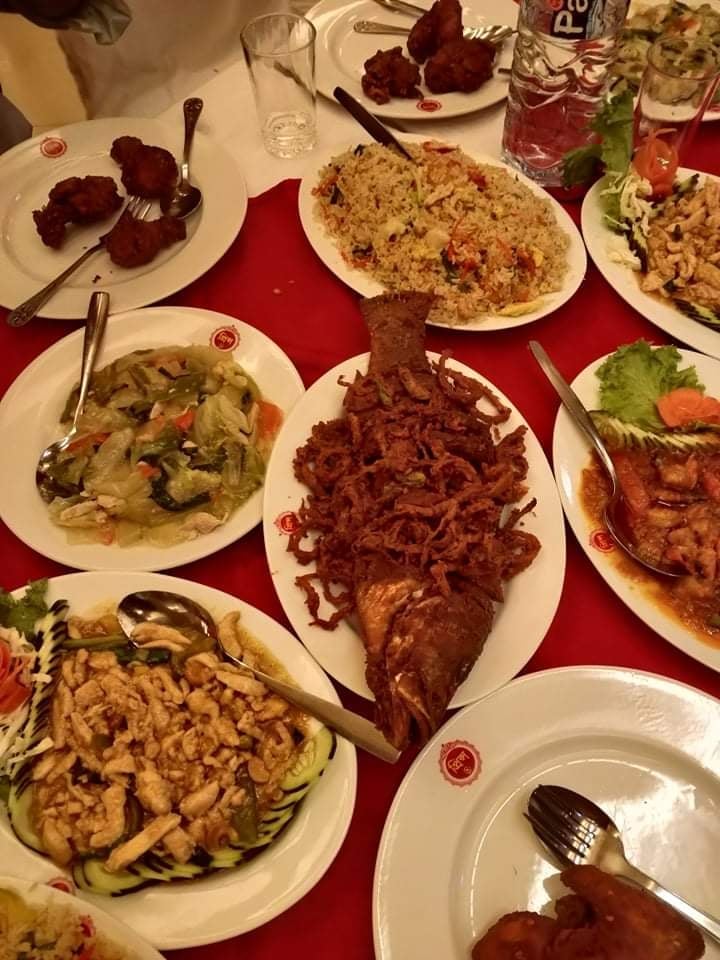 Table full of food